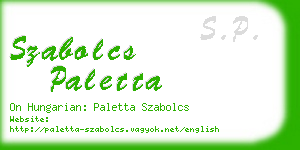 szabolcs paletta business card